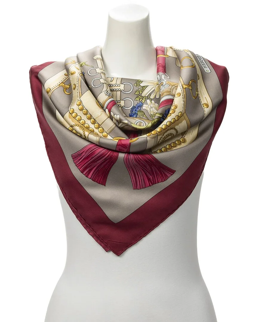 Aux Champs by Caty Latham Scarf (authentic Pre-Loved) by Herms