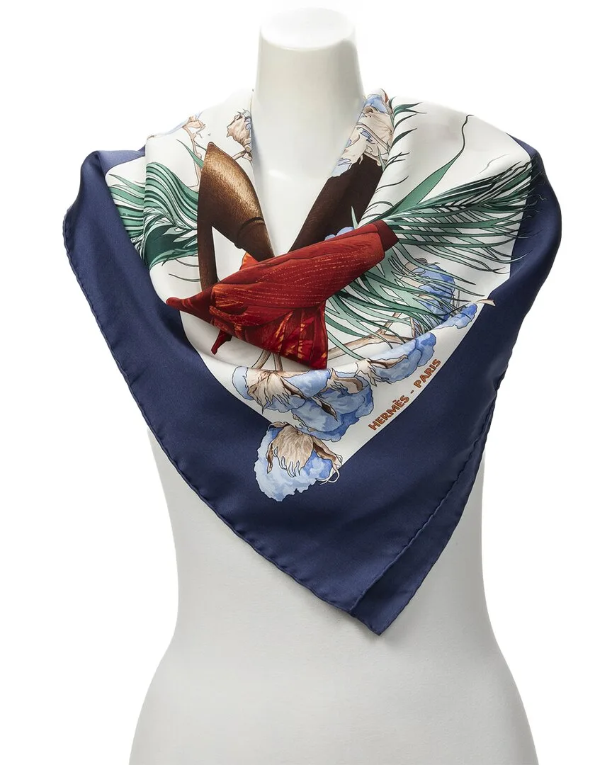 Turbans Des Reines by Michelle Szabo Scarf (authentic Pre-Loved) by Herms