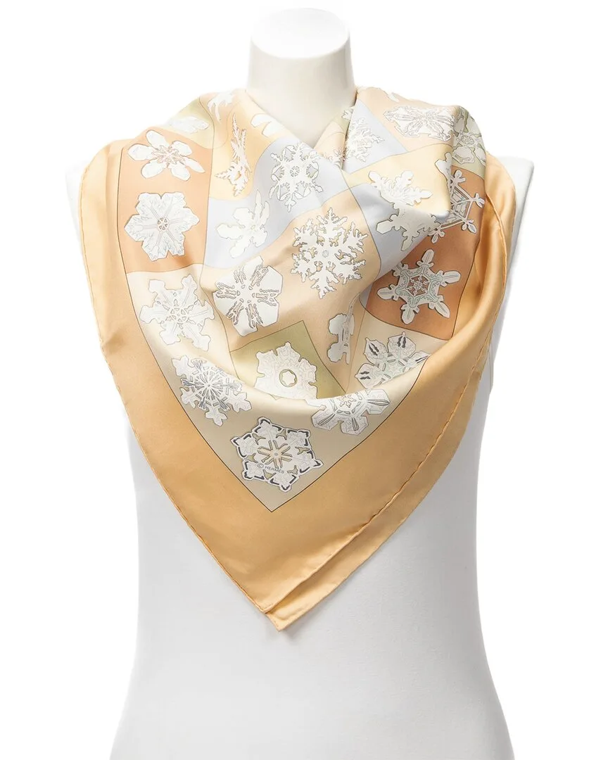 Feux De Lhiver by Christiane Vauzelles Scarf (authentic Pre-Loved) by Herms