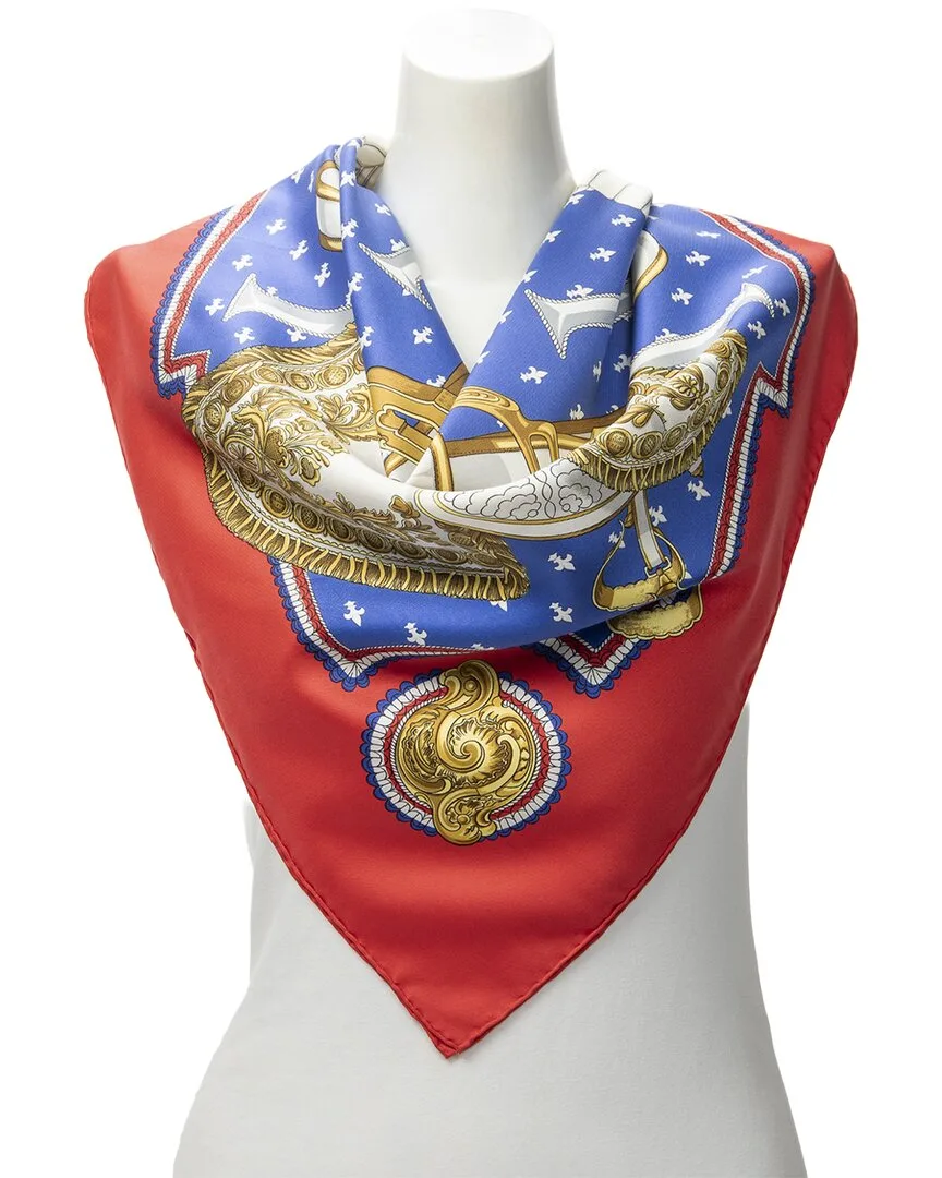 Selles a Housse by Christiane Vauzelles Scarf (authentic Pre-Loved) by Herms