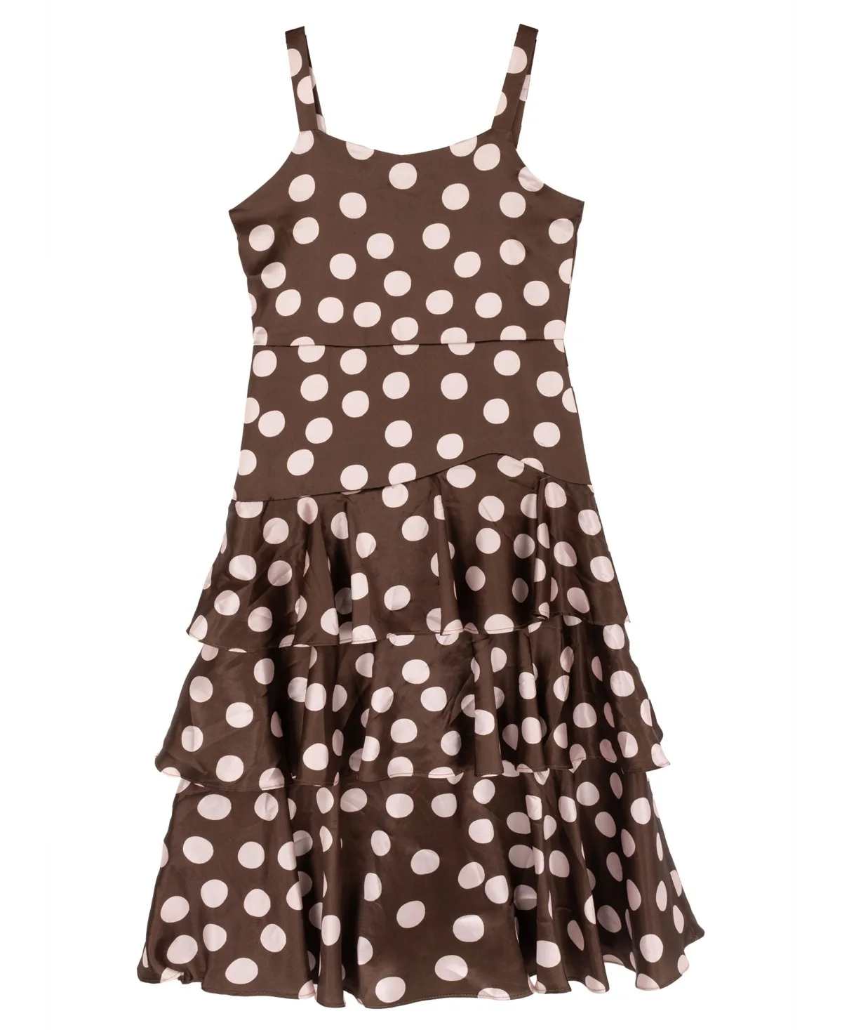 Polka-Dot Print Tiered Dress by Rare Editions