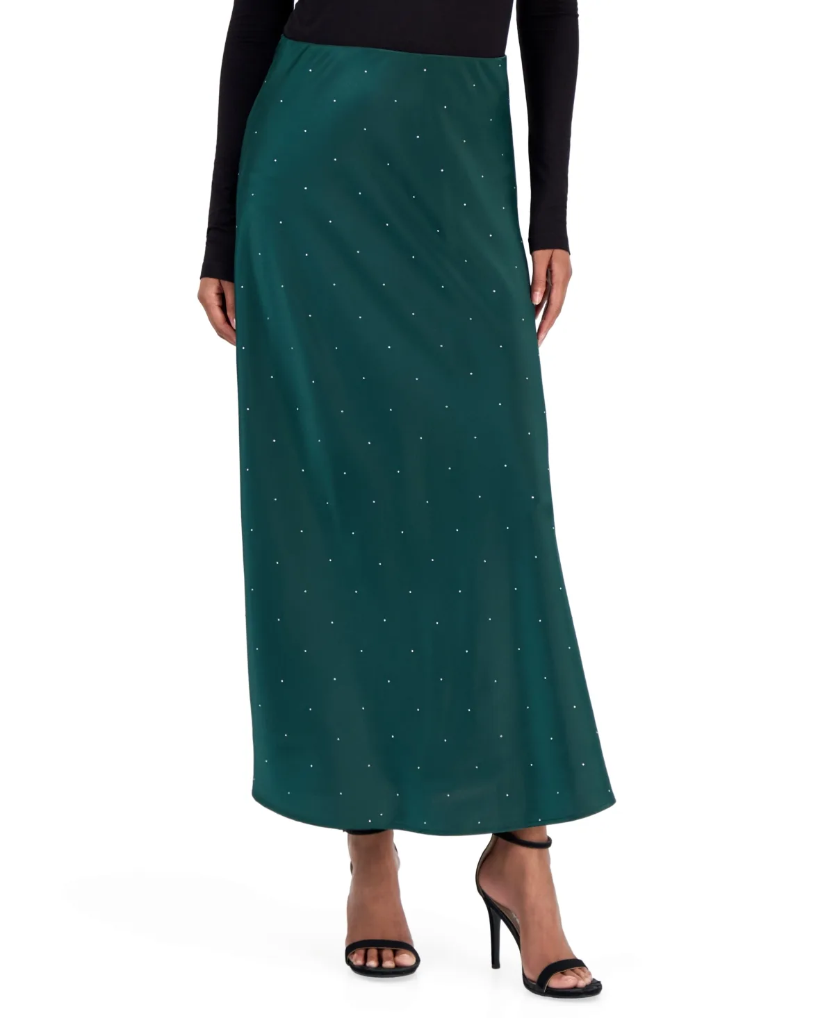 High-Waisted Embellished Skirt by Anne Klein