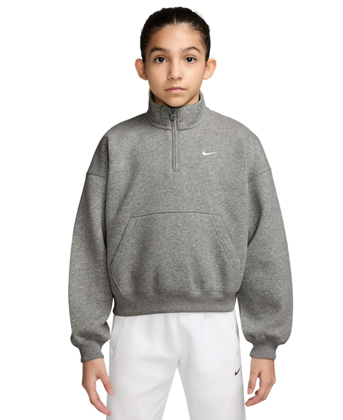 Nike Sportswear Studio Fleece Oversized Quarter-Zip Sweatshirt by Nike