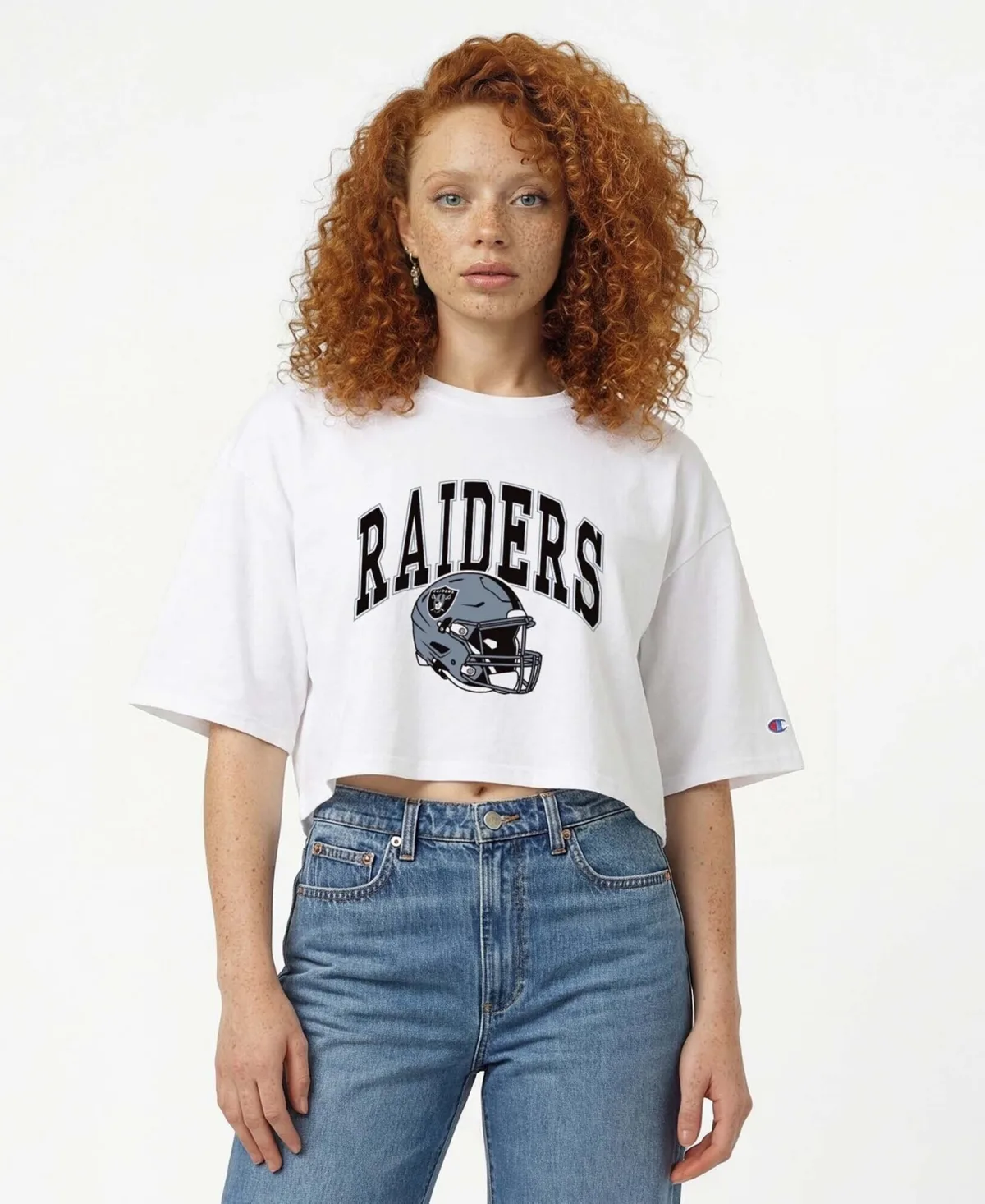 Las Vegas Raiders Boyfriend Cropped T-Shirt
