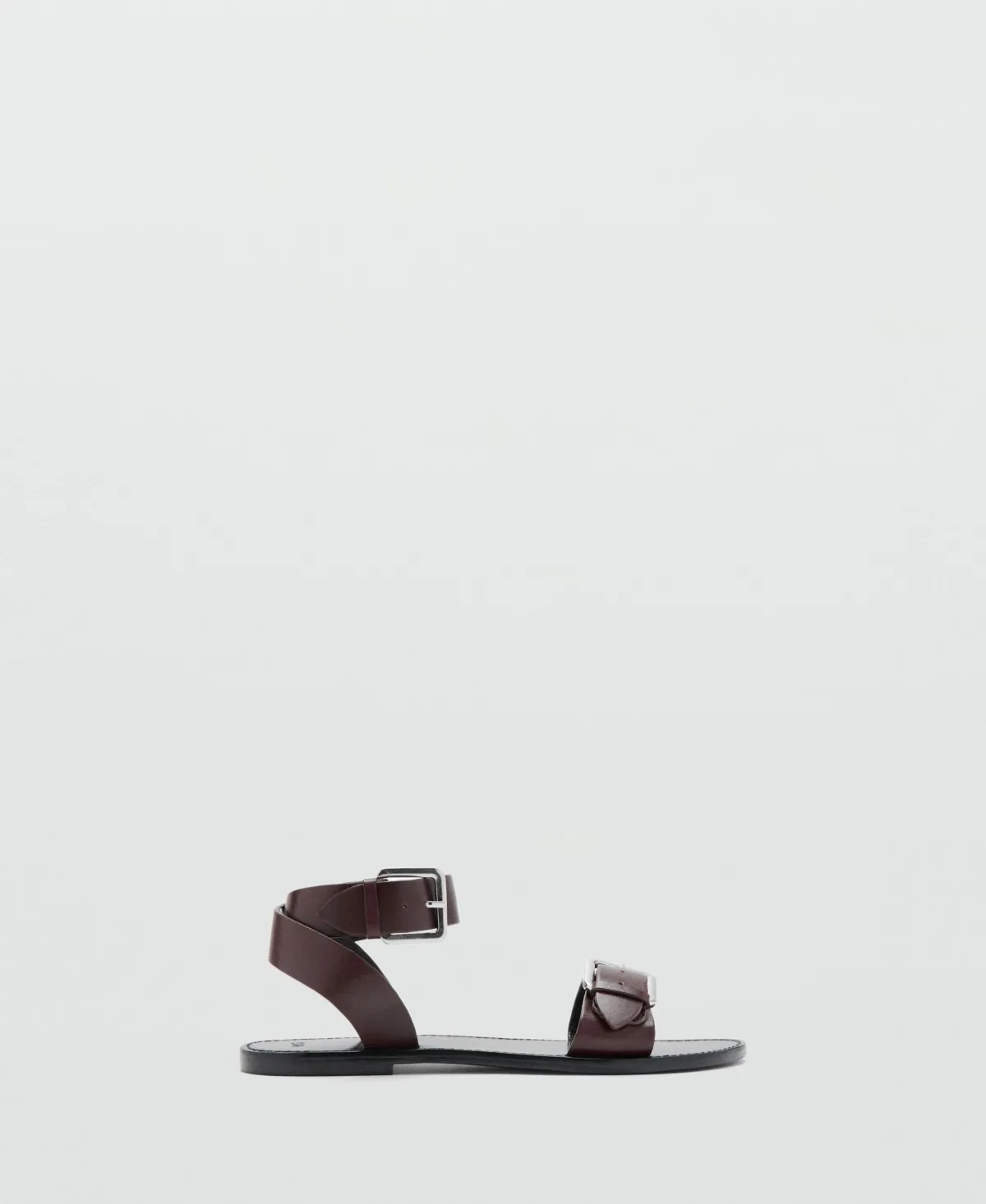 Buckle Leather Sandals by Mango