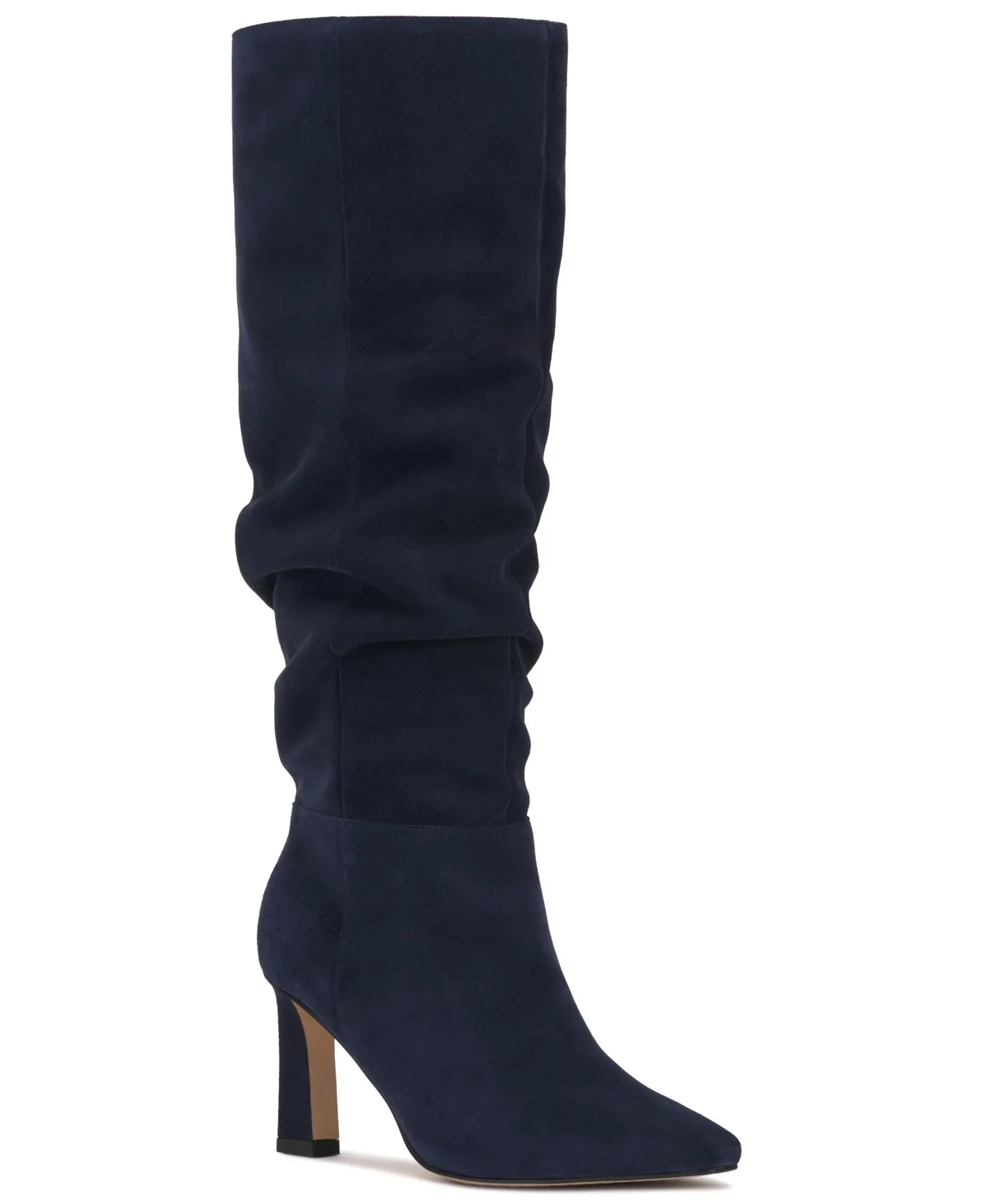 Genisa Slouchy Dress Boots - Deep Navy Suede by Vince Camuto