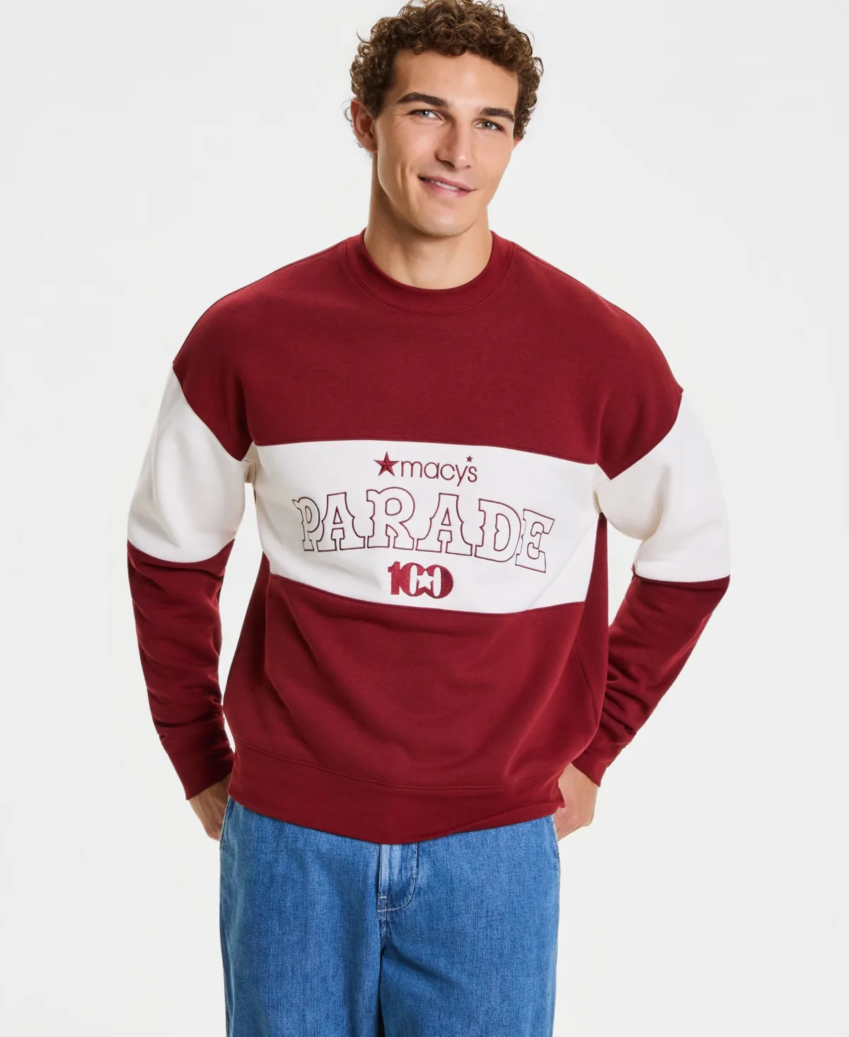 100th Thanksgiving Day Parade Graphic Color-Blocked Sweatshirt by Macy's