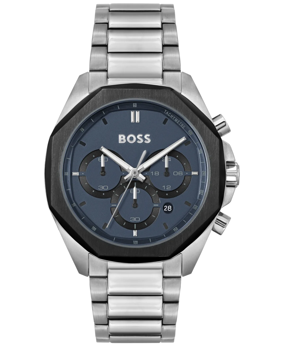 Cloud Quartz Chronograph Silver-Tone Stainless Steel Watch 43mm