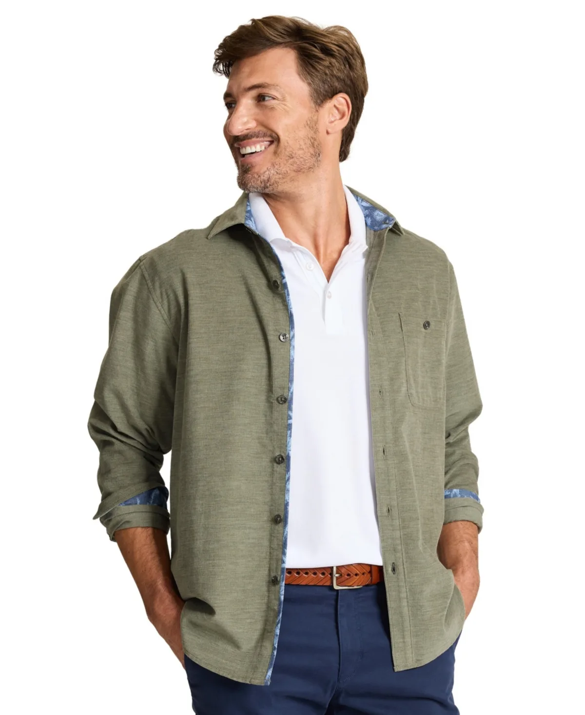 Coastline Long-Sleeve Regular-Fit Corduroy Shirt by Tommy Bahama