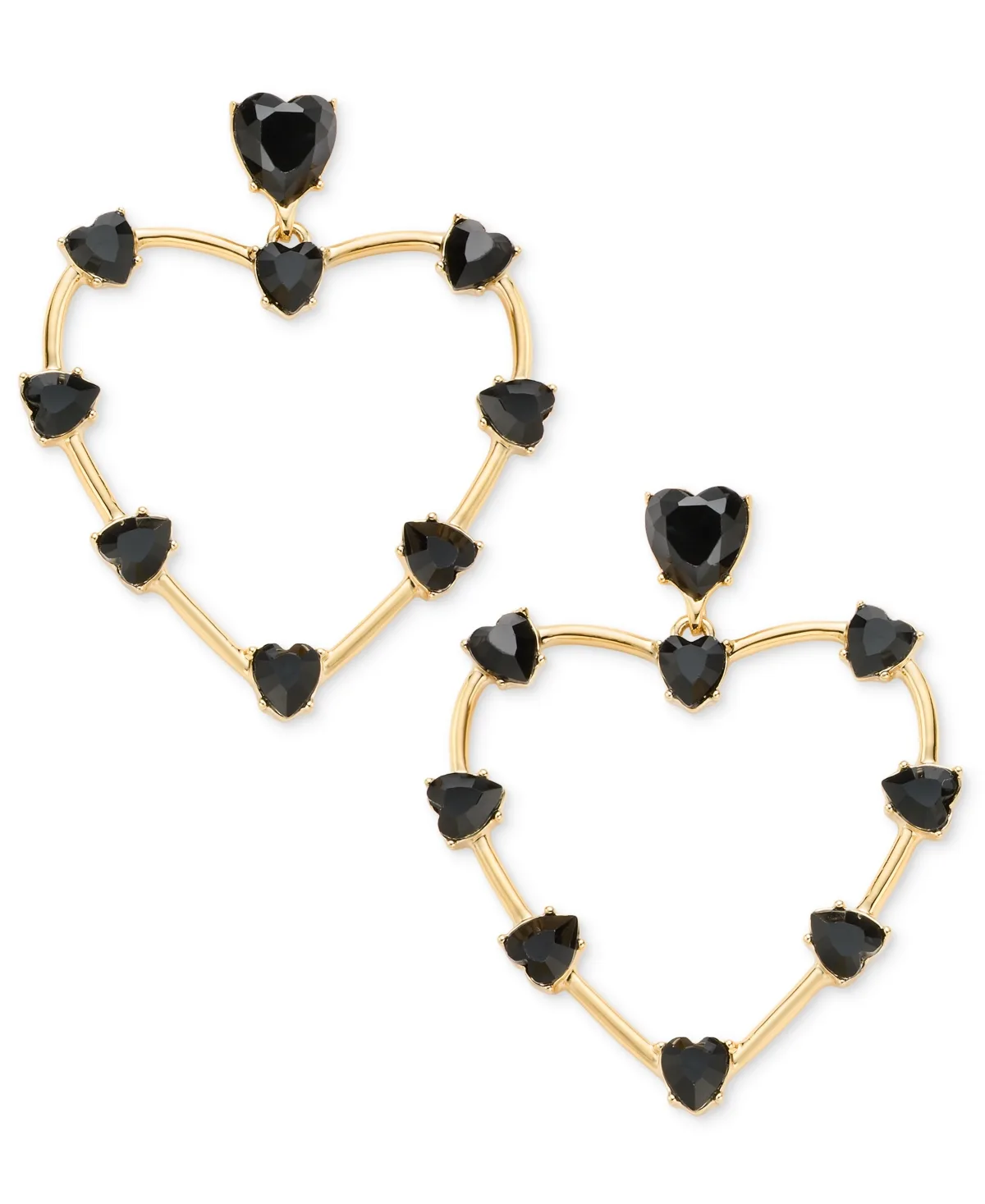 Paris Crystal Heart Drop Earrings by Karl Lagerfeld