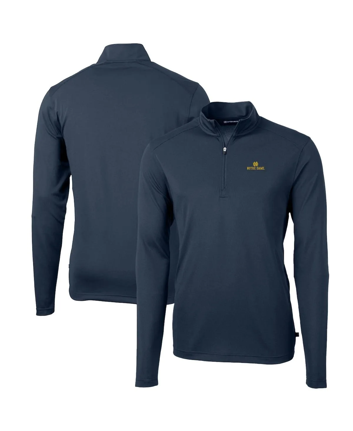 Notre Dame Fighting Irish Virtue Eco Pique Quarter-Zip Pullover Sweatshirt by Cutter & Buck