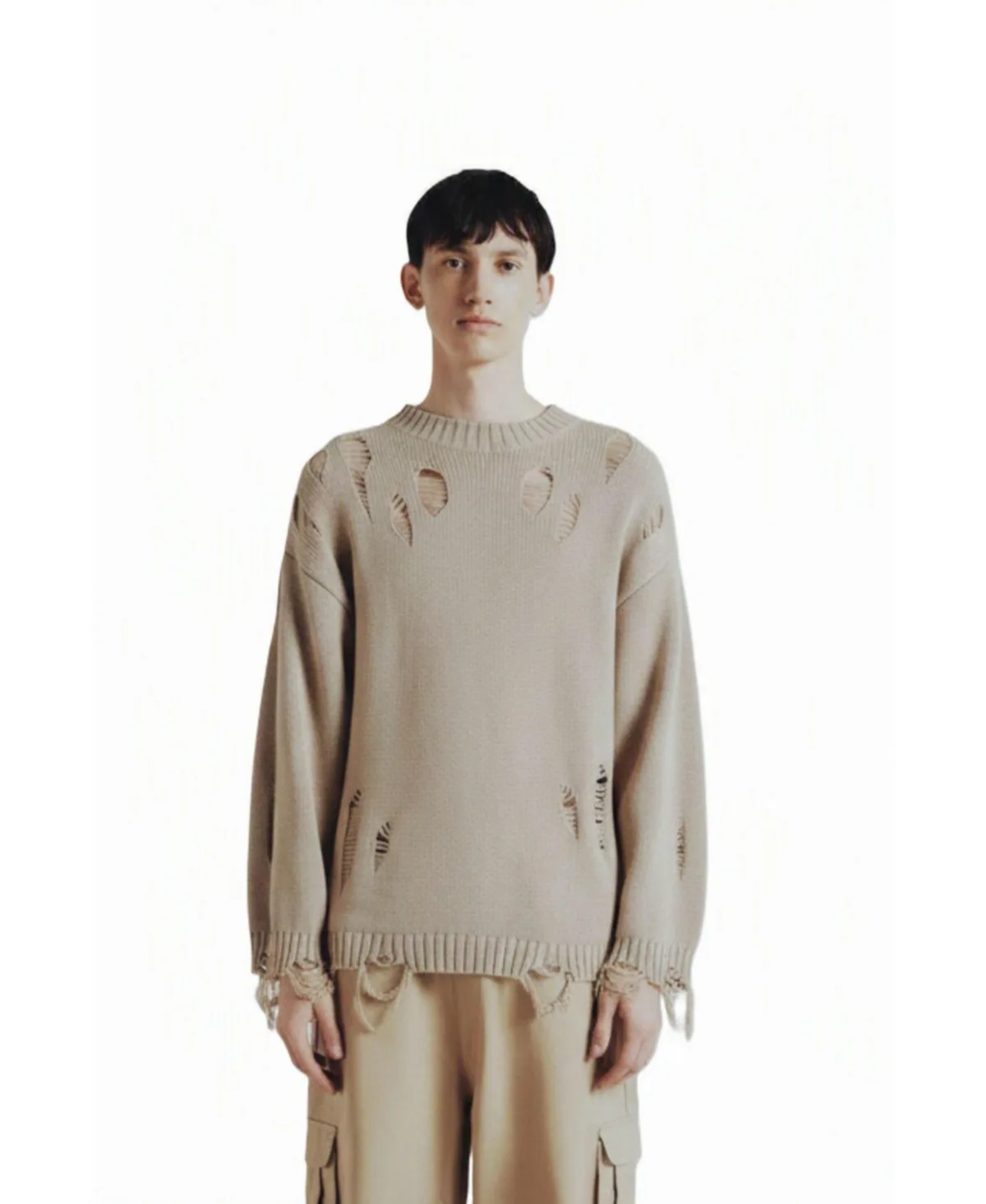 Your Itch Ripped Knit Sweat by Pcfg