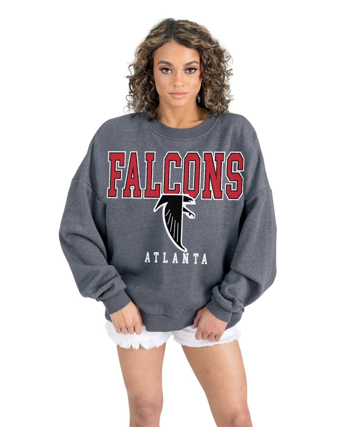 Atlanta Falcons Bring Your Energy Oversized Fleece Sweatshirt by Gameday Couture