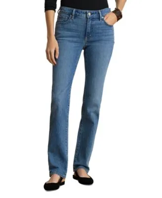 Lauren Ralph Lauren Mid Rise Slim Straight Jeans