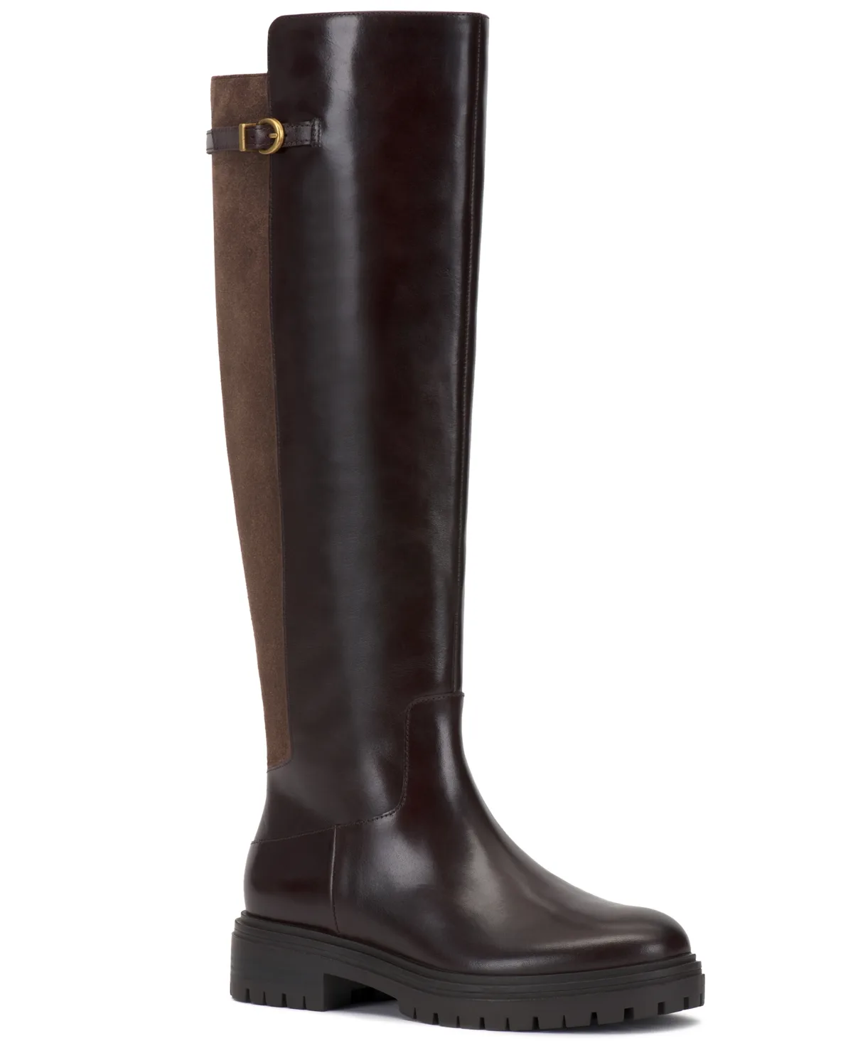 Bertala Wide-Calf Lug Riding Boots