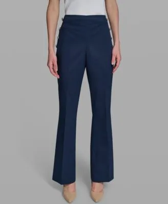 Wide Leg Mid Rise Sailor Pants by Karl Lagerfeld