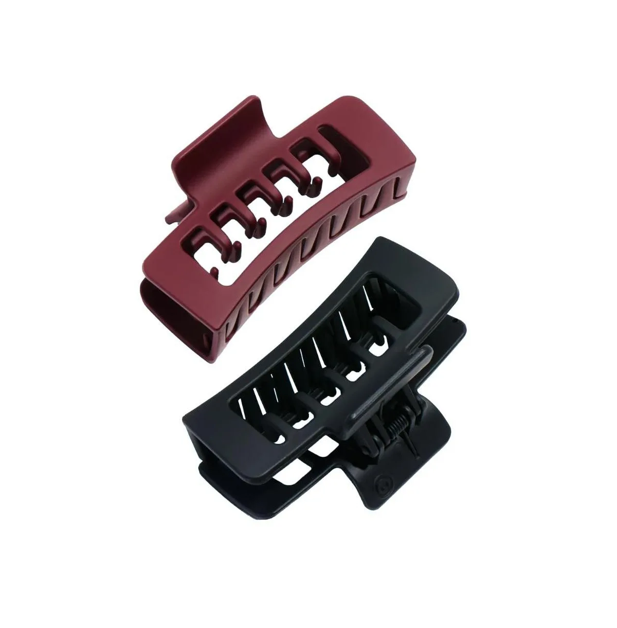 Rectangle Double Teeth Claw Clip Extra Grip Accessory Set Perfect for Medium Hair 2 Pack by Gimme Beauty