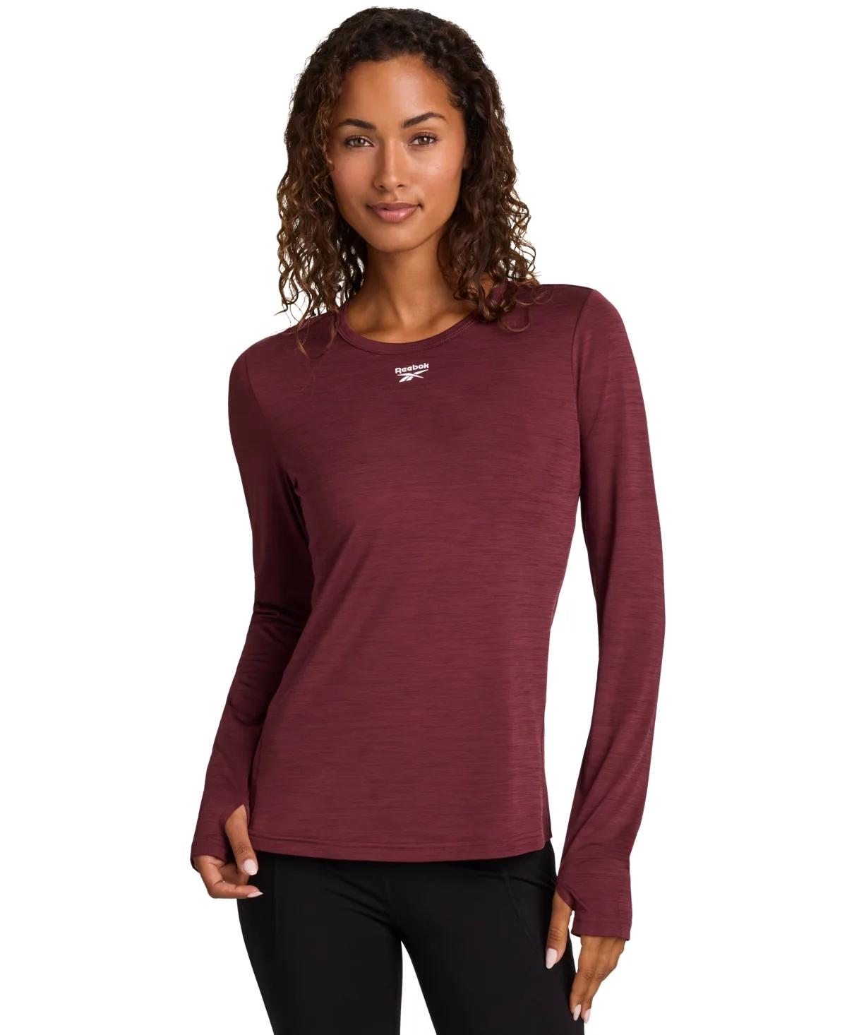 Marled Performance Long-Sleeve Training Top by Reebok