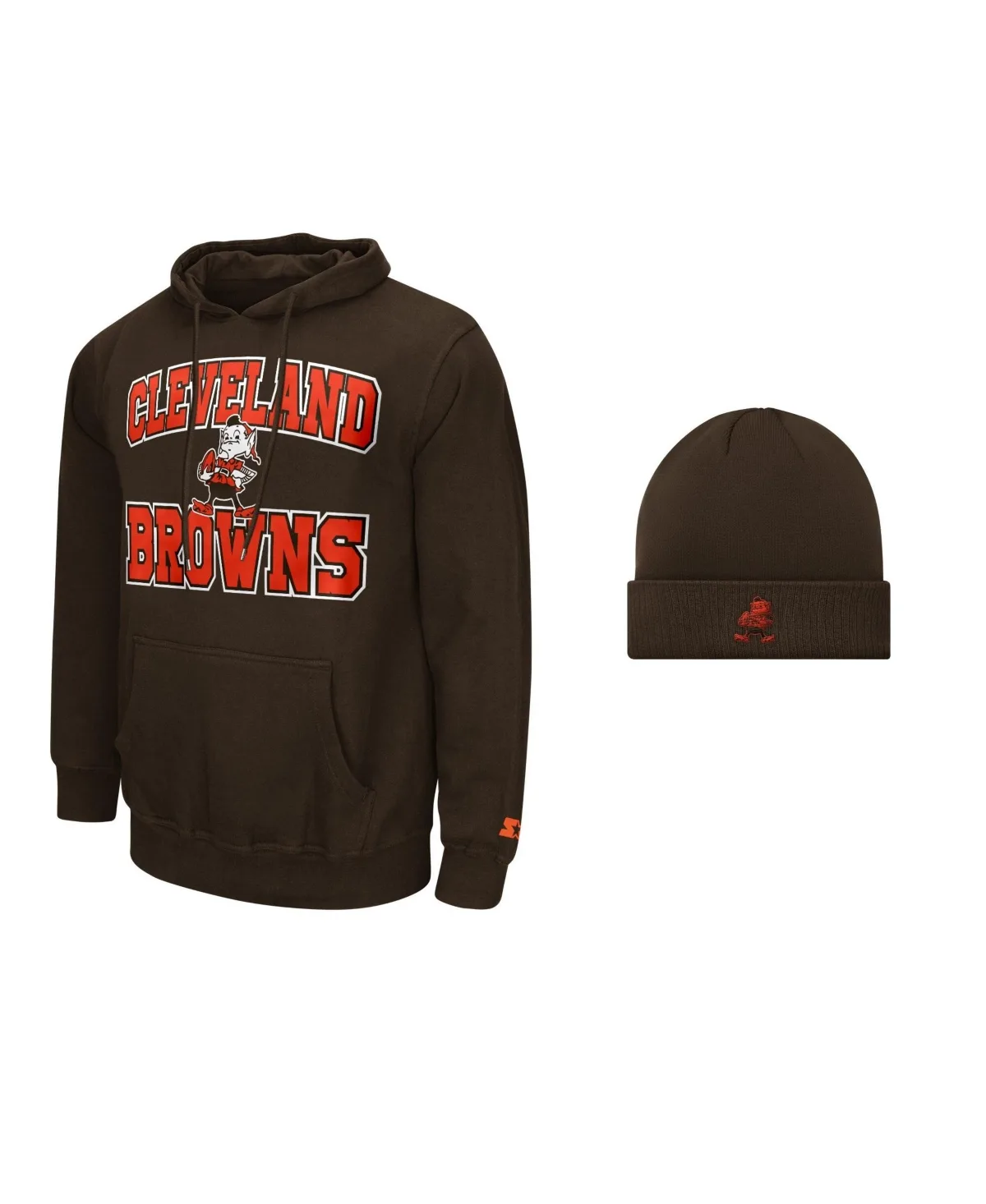 Cleveland Browns Hoodie and Cuffed Knit Hat Combo Pack by Starter