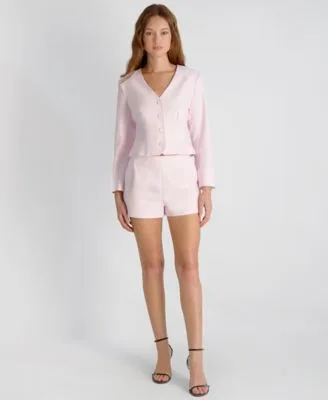 Halsey Twill Jacket Tailored Mini Shorts by French Connection