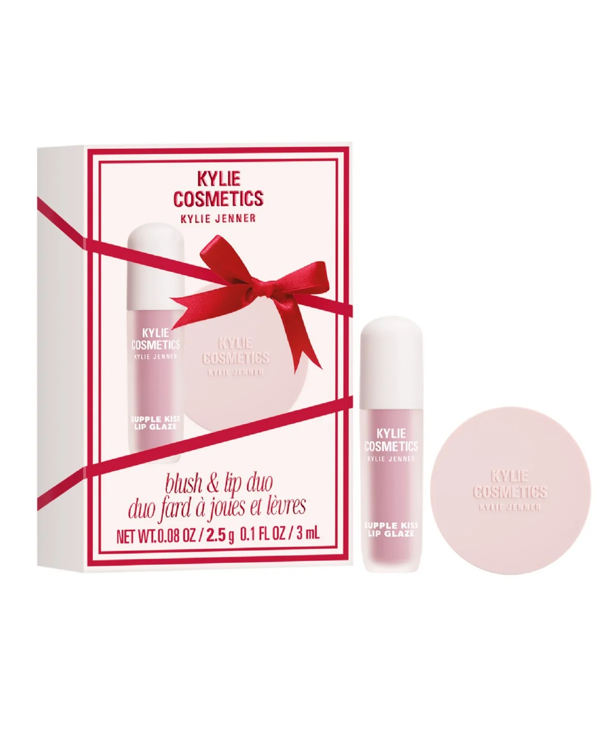 2-Piece Hybrid Blush & Supple Kiss Lip Glaze Duo Gift Set by Kylie Cosmetics