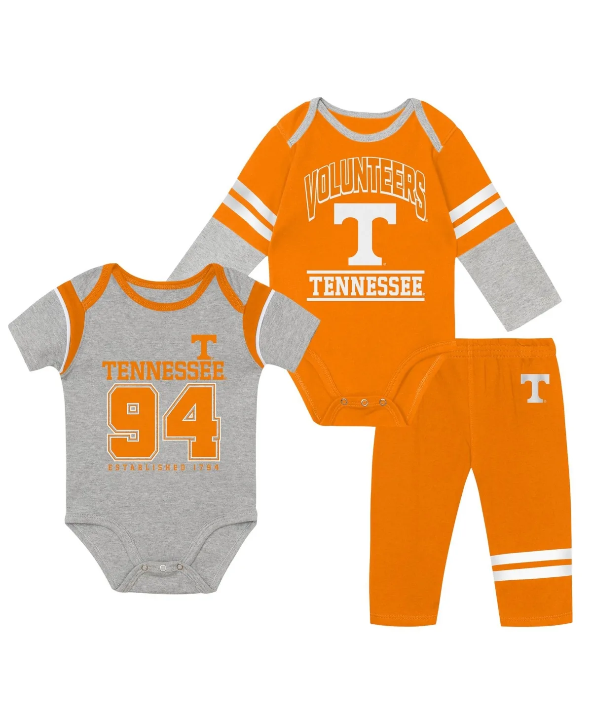 Double Up Screen-Printed Easy-On/Easy-Off Bodysuits and Pants, 3-Piece Set by Outerstuff