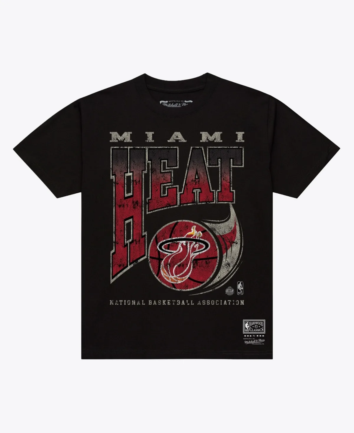 Miami Heat Evergreen Graphic Crew Neck T-Shirt by Mitchell & Ness