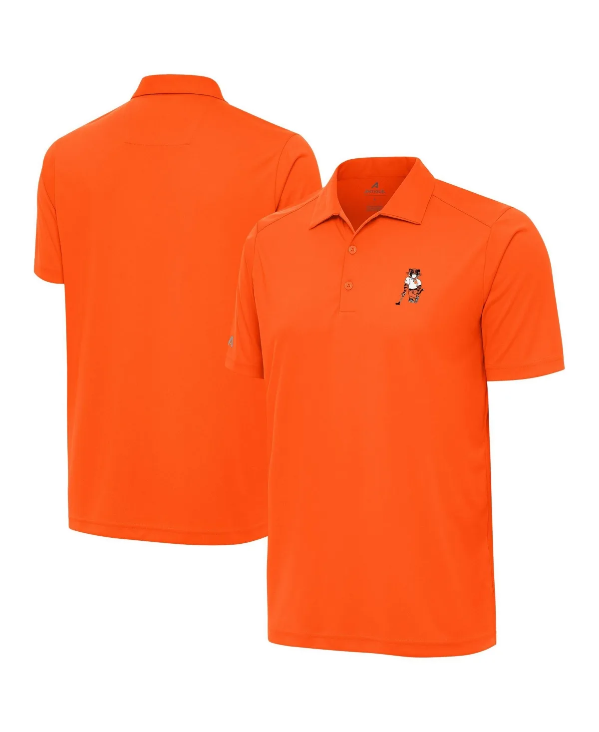 Clemson Standing Tiger Golf Tribute Polo Shirt by Antigua