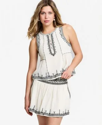 Embroidered Trim Tank Top by And Now This