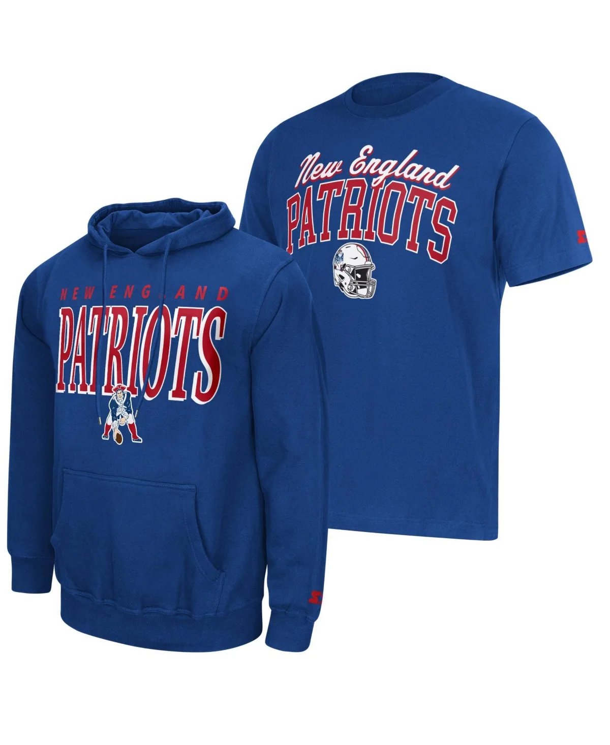 New England Patriots Vintage Logo Graphic Hoodie and T-Shirt Set by Starter