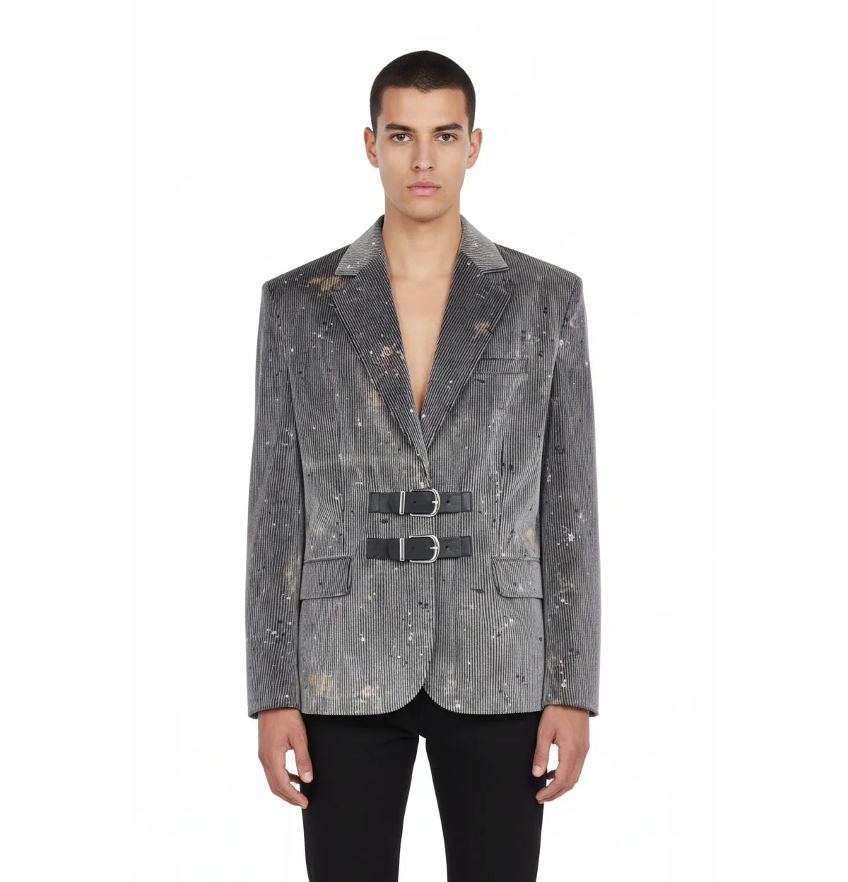 Cotton Velvet Tailored Blazer by Pcfg