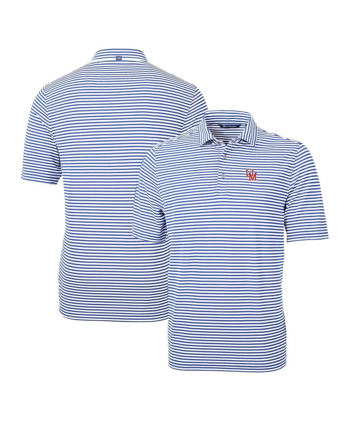 Ole Miss Rebels Throwback Logo Virtue Eco Pique Stripe Polo Shirt by Cutter & Buck