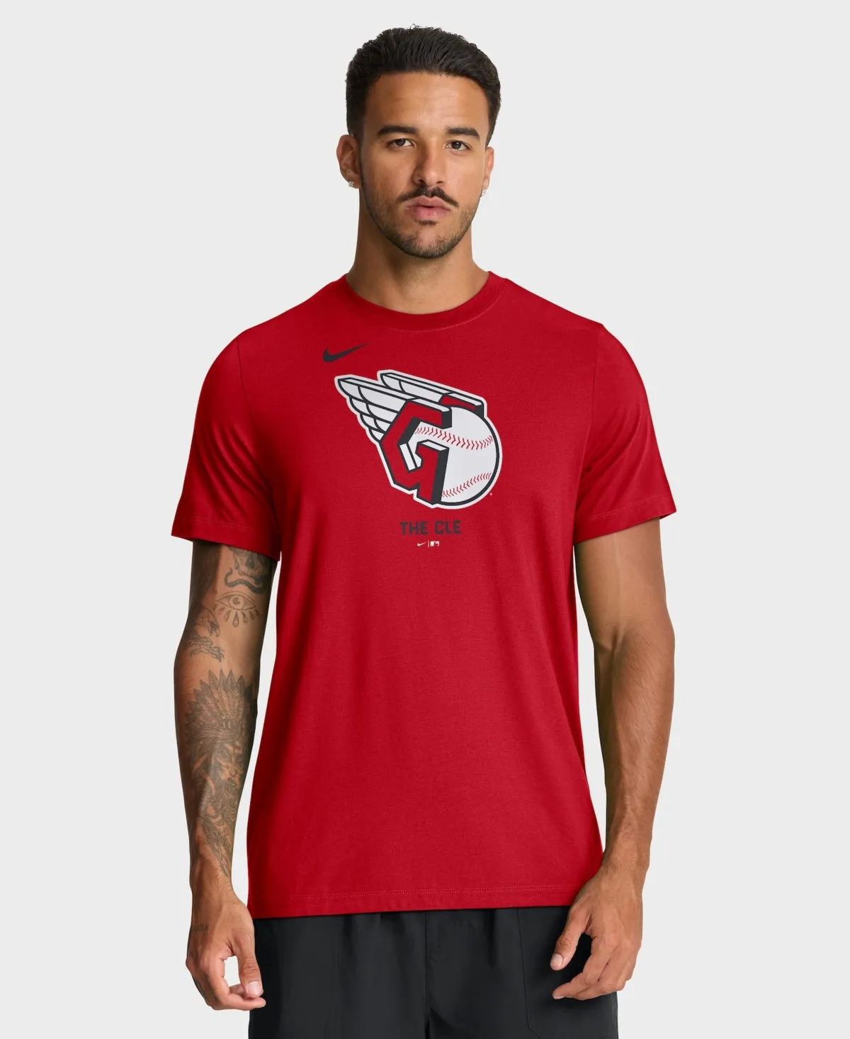 Cleveland Guardians Tri-Blend Logo T-Shirt by Nike