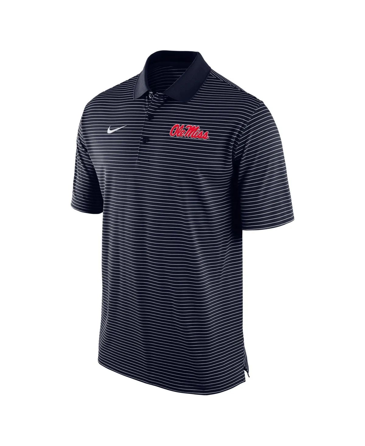 Ole Miss Rebels Striped Short-Sleeve Dri-Fit Polo Shirt by Nike