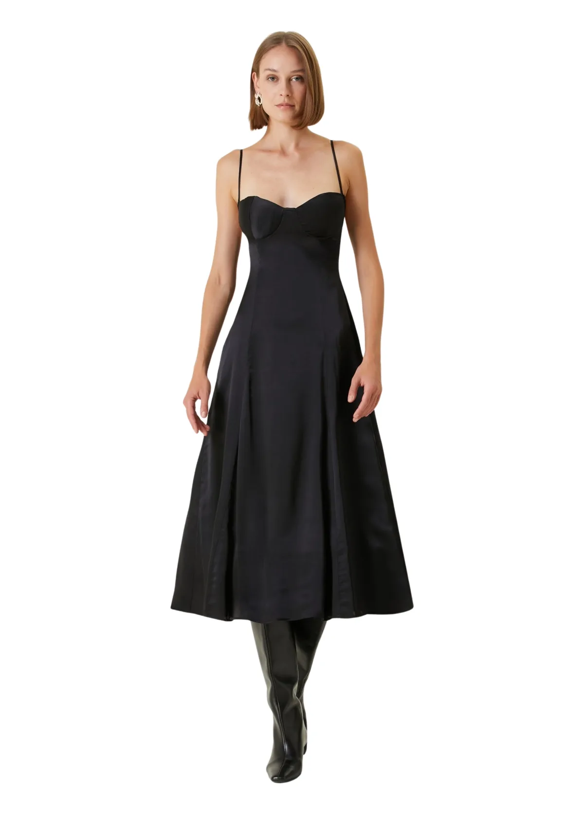 Silk Midi Slip Dress by Pcfg