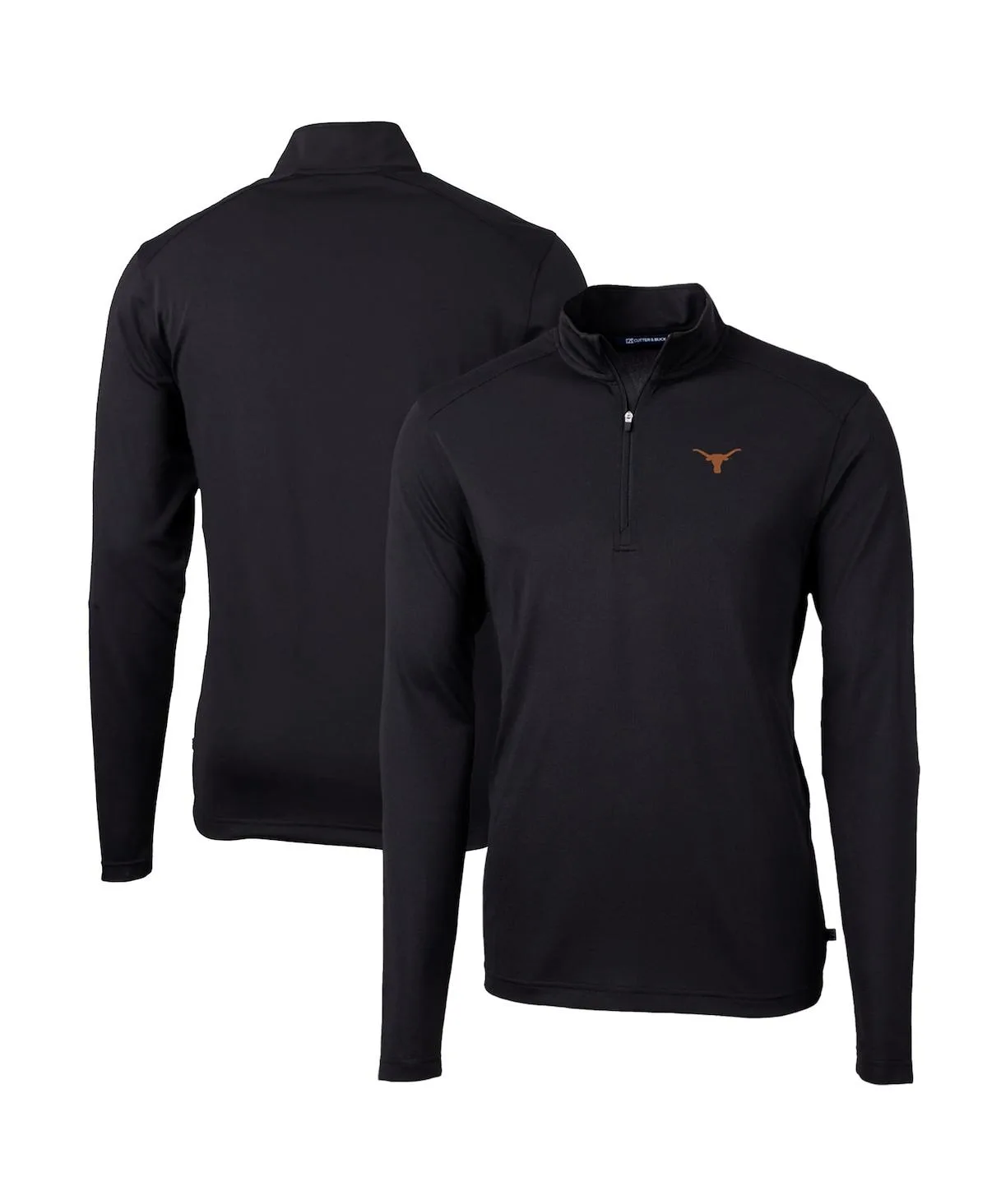 Texas Longhorns Virtue Eco Pique Quarter-Zip Pullover Sweatshirt by Cutter & Buck
