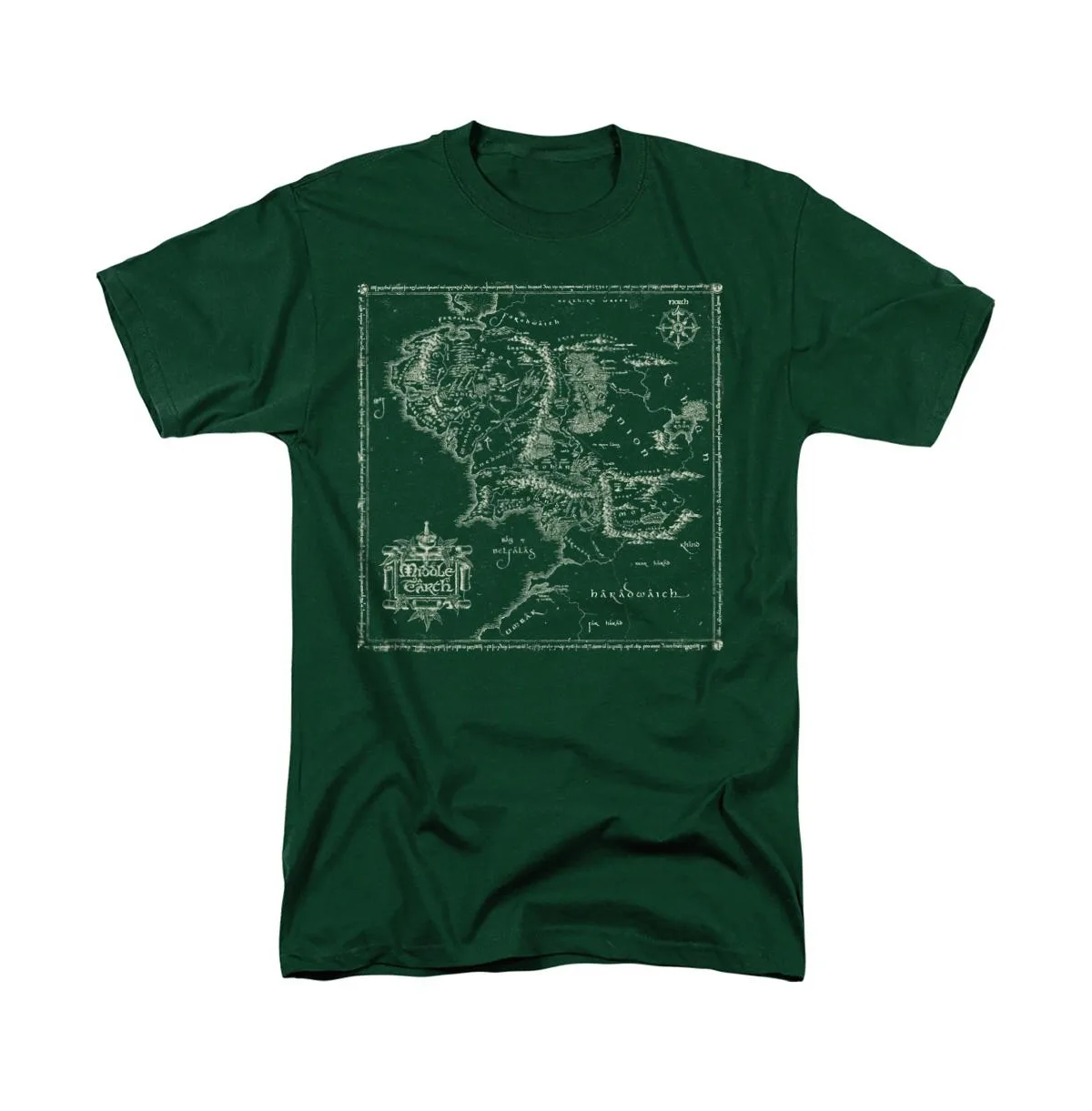Lord of the Rings Map of Me T Shirt by Lord of the Rings