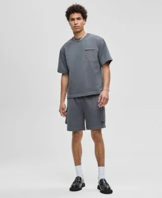 Mixed Relaxed Fit French Terry Pocket T Shirt Regular Fit Printed 7 French Terry Cargo Shorts by Mode of One