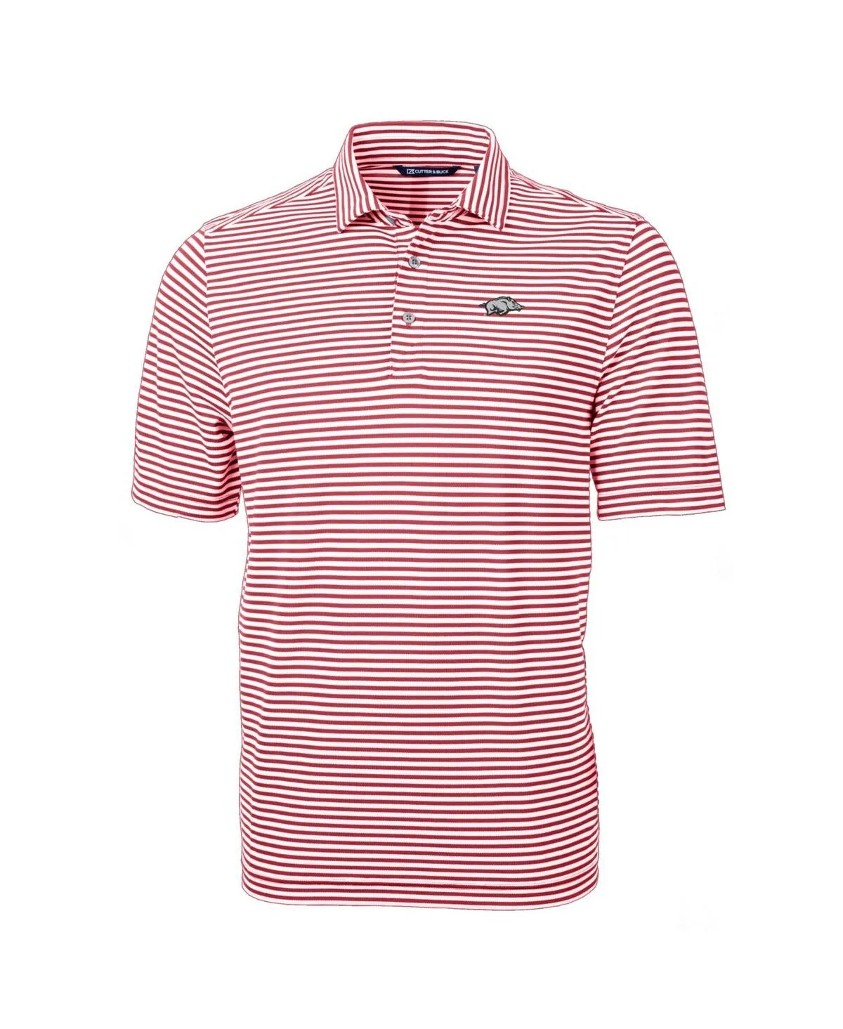 Arkansas Razorbacks Virtue Eco Pique Stripe Polo Shirt by Cutter & Buck