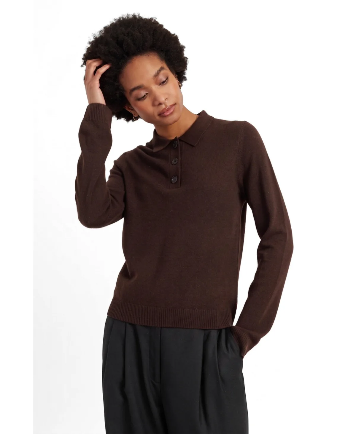 Chinti & Parker Wool Cashmere Polo Sweater by Parker