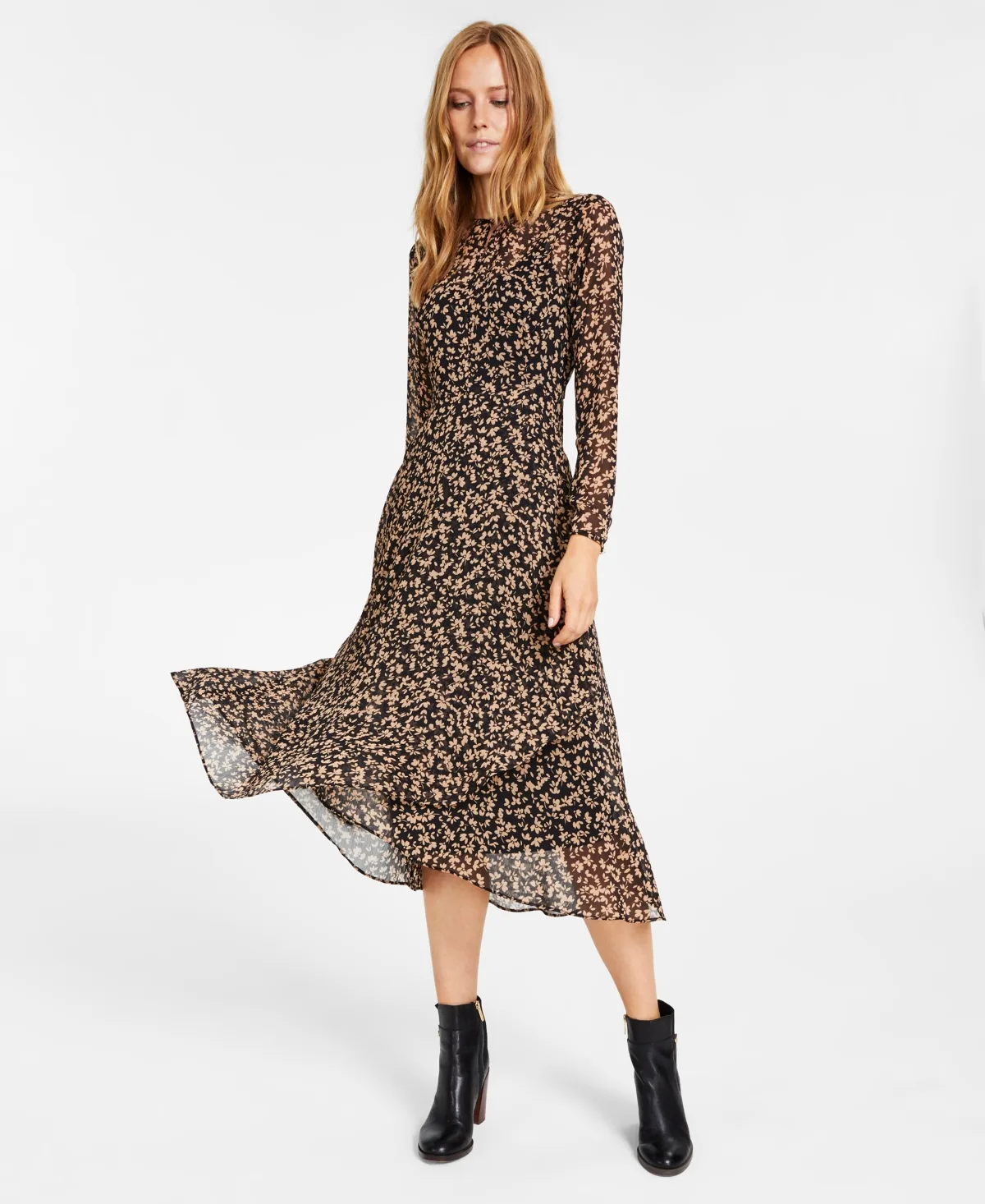 Crossover-Hem Midi Dress by Tommy Hilfiger