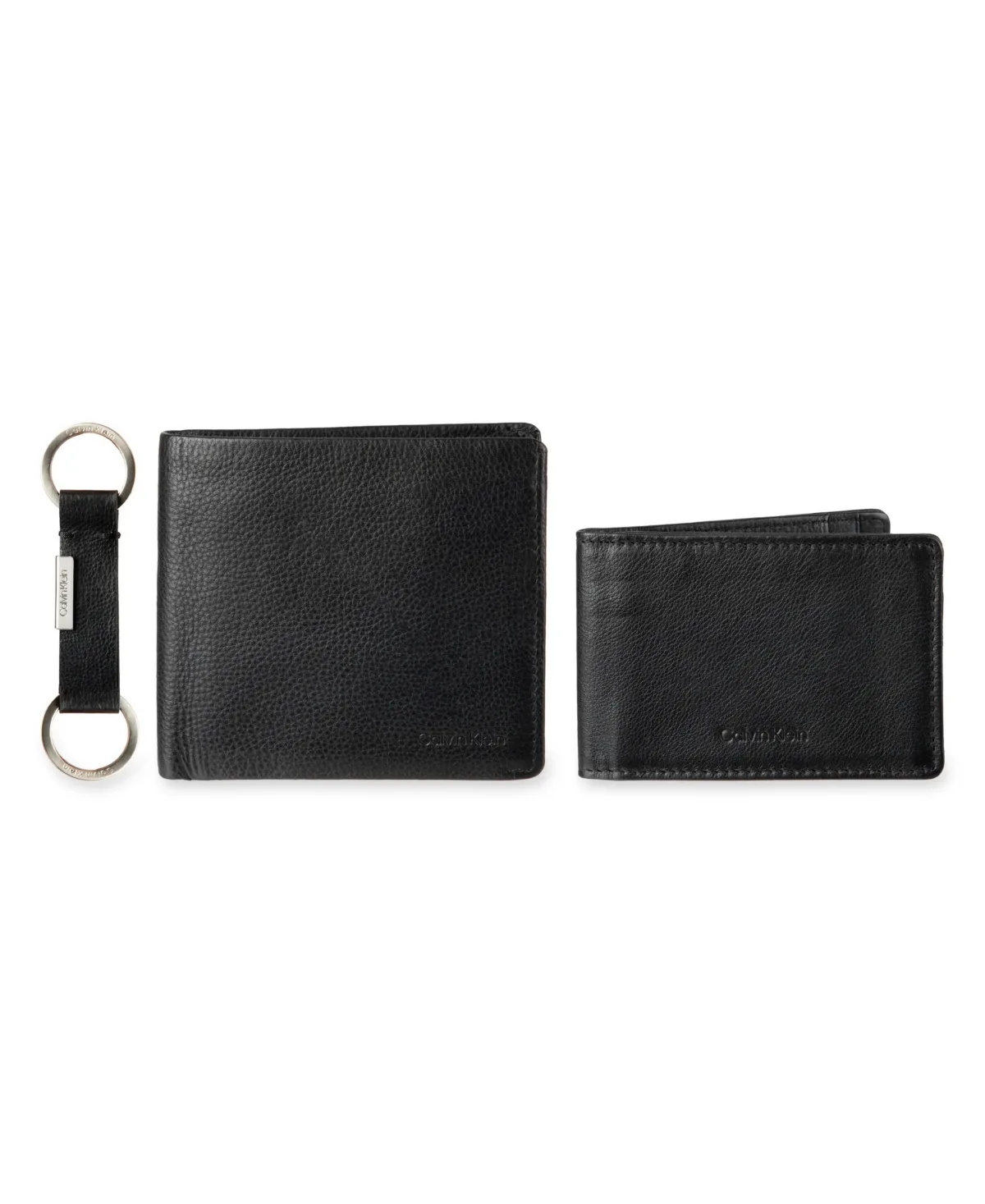 Rfid Billfold Wallet with Removable Front Pocket Wallet and Key Fob, 3-Piece Set by Calvin Klein