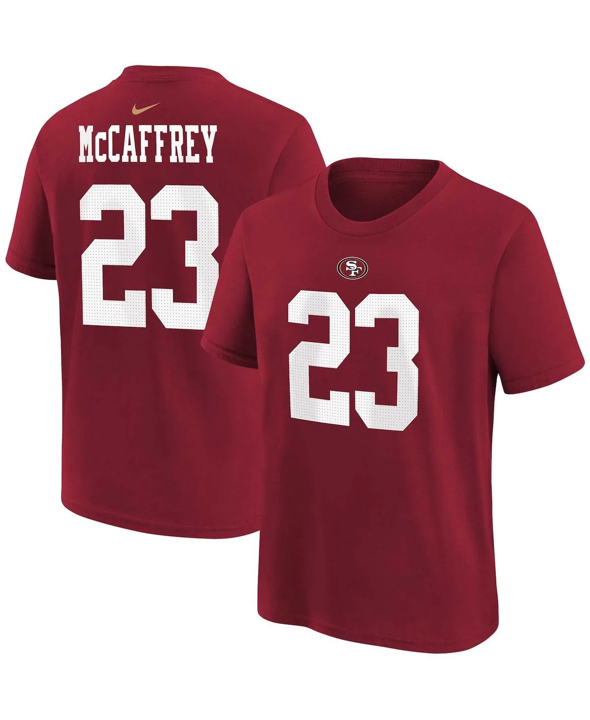 Christian McCaffrey San Francisco 49ers Player Name and Number T-Shirt by Nike