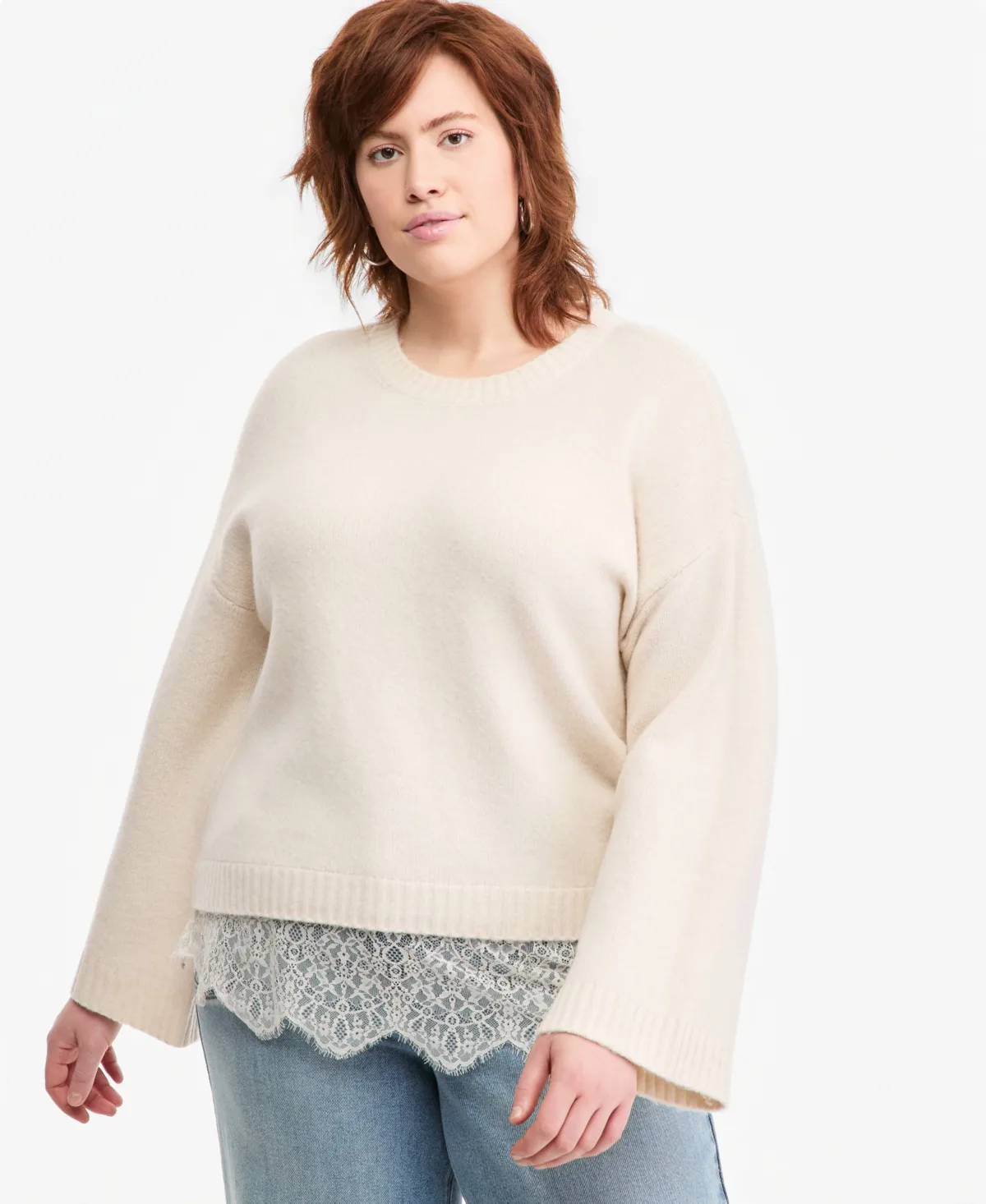 Lace Trim Sweater by And Now This