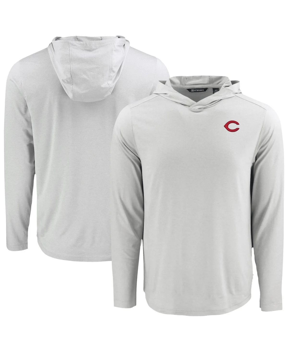Cincinnati Reds Coastline Epic Comfort Hoodie Long Sleeve T-Shirt by Cutter & Buck