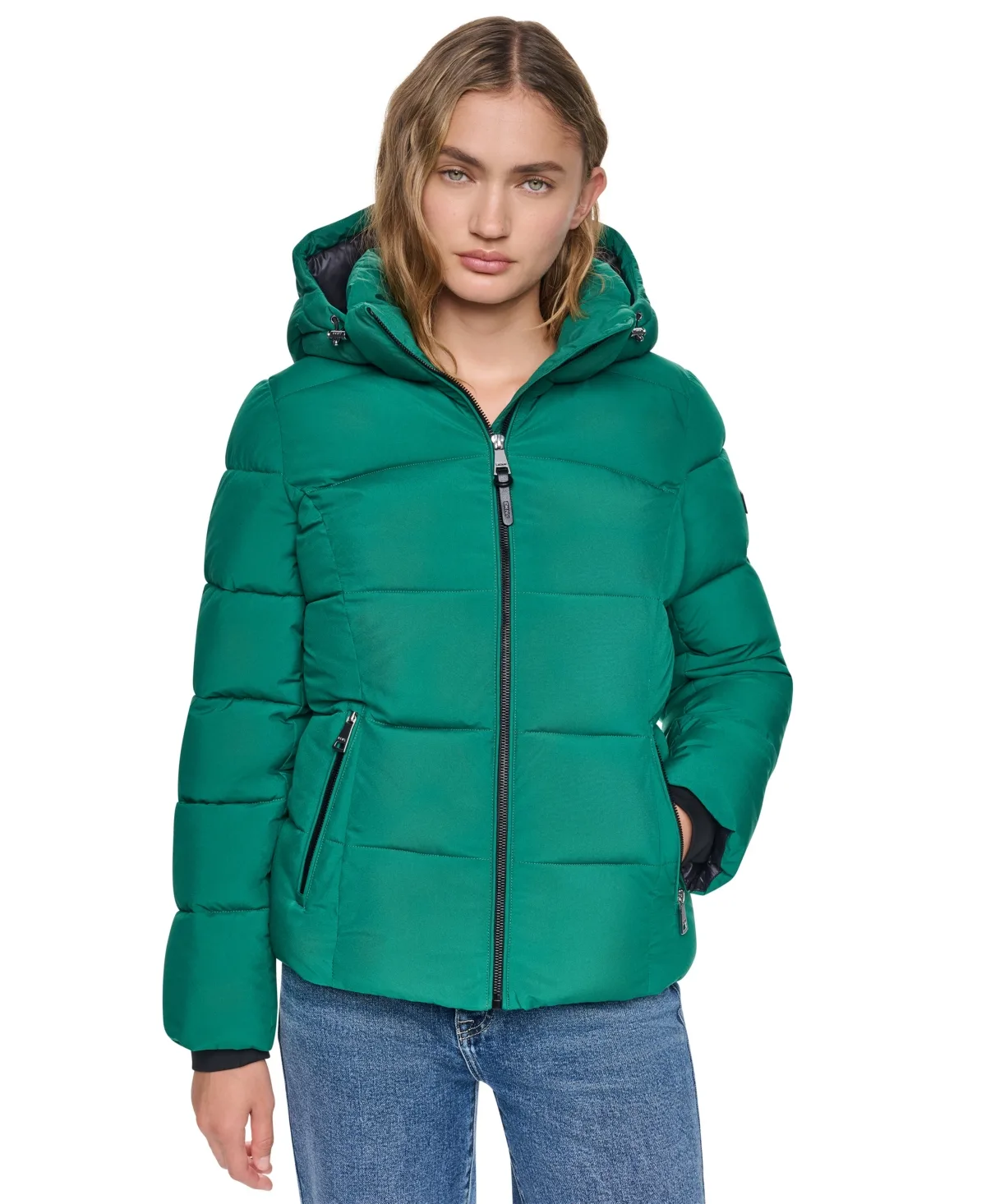 Midweight Everyday Hooded Puffer Coat by DKNY