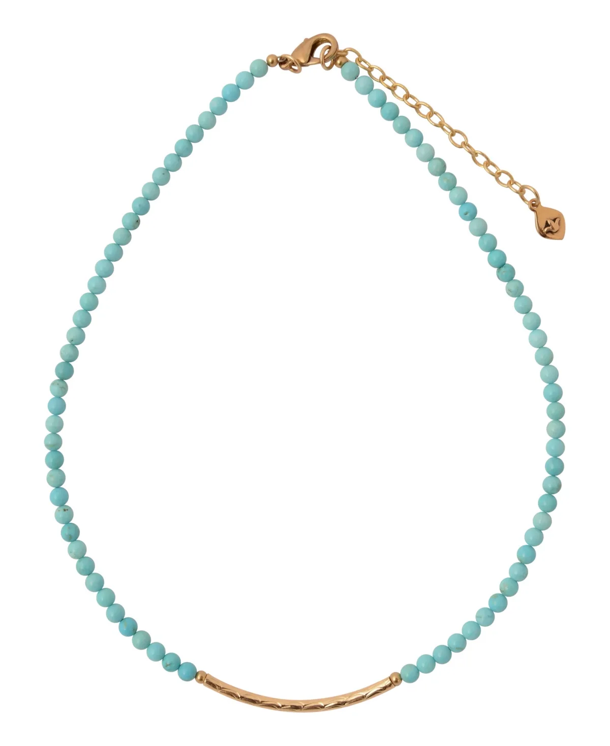 Genuine Turquoise Statement Choker Beaded Necklace, 16.5" by Barse