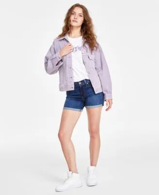 Mid Rise Mid Length Stretch Shorts by Levi's