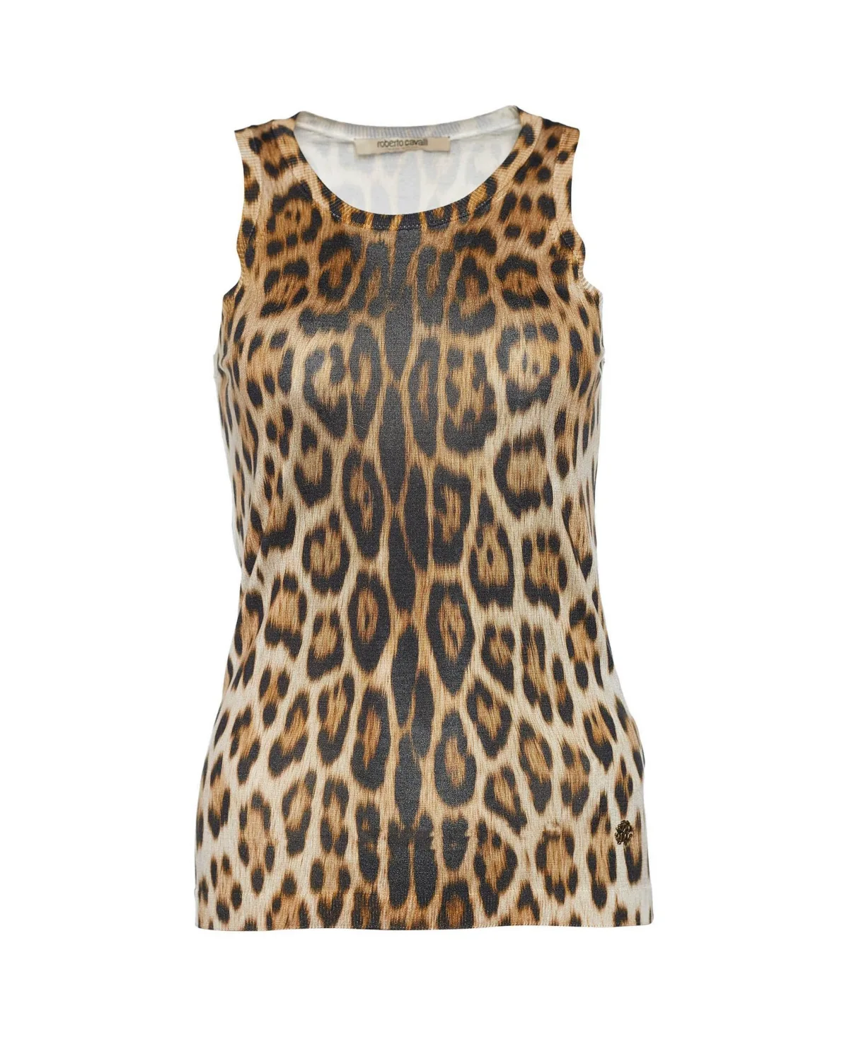 Pre-Owned Leopard Print Knit Tank Top by Roberto Cavalli