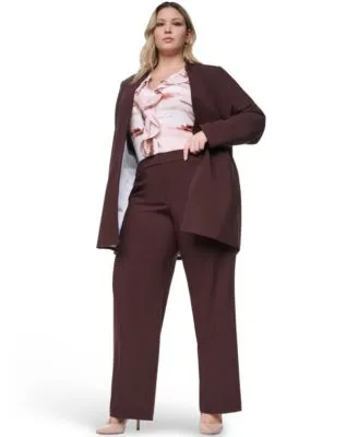 Open Front 3/4 Sleeve Jacket Highline Pant by Calvin Klein
